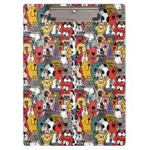 おもしろいカラフル犬