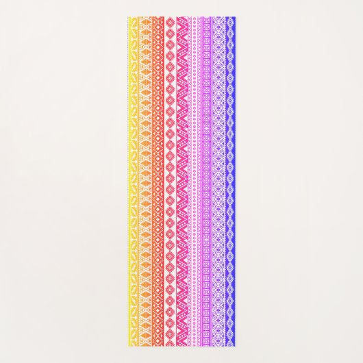 おもしろいカラフル白黒逆編集可能 ヨガマット (正面)