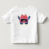 おもしろいカラフル私の小さなモンスターは3 トドラーTシャツ (裏面)