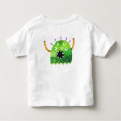 おもしろいカラフル私の小さなモンスター3歳の誕生日 トドラーTシャツ (裏面)