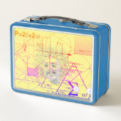 おもしろいカラフル等式の幾何学的デザイン メタルランチボックス (裏面)