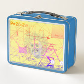 おもしろいカラフル等式の幾何学的デザイン メタルランチボックス (正面)