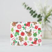 おもしろいカラフル紋様 シーズンポストカード (スタンド正面)