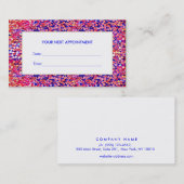 おもしろいカラフル紙吹雪サロンアポイントメントカード 予約カード (正面/裏面)