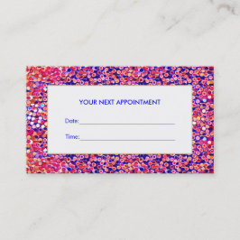 おもしろいカラフル紙吹雪サロンアポイントメントカード 予約カード
