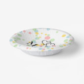 おもしろいカラフル紙吹雪ドット紙の結婚ボウル ペーパーボウル (傾斜あり)