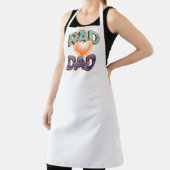 おもしろいカラフル素晴らしいパパ引用文及び赤いハート エプロン (インサイチュ)