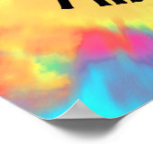 おもしろいカラフル絞り豚の毎日トリュフ加工 ポスター (角)