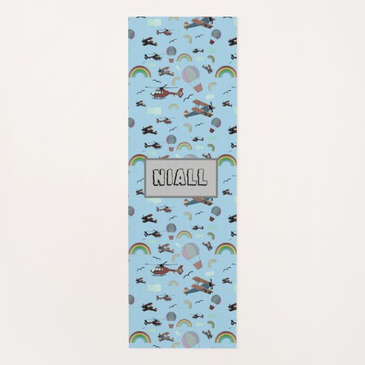 おもしろいカラフル航パーソナライズされた空 ヨガマット (正面)