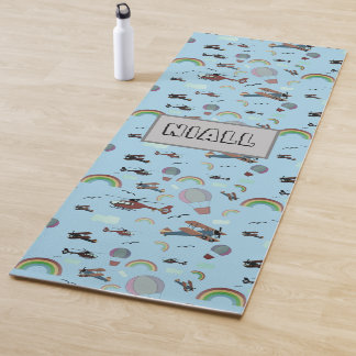 おもしろいカラフル航パーソナライズされた空 ヨガマット