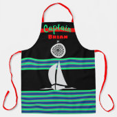 おもしろいカラフル航海のをテーマにした エプロン (正面)