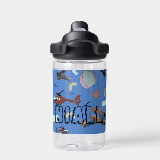 おもしろいカラフル航空 ウォーターボトル (背面)