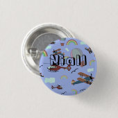 おもしろいカラフル航空 缶バッジ (正面&裏面)