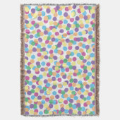 おもしろいカラフル色数々のの水玉模様 スローブランケット (正面縦)