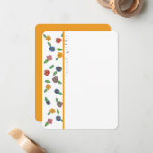 おもしろいカラフル花 ノートカード (正面/裏面インサイチュ)