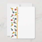 おもしろいカラフル花 ノートカード (正面)