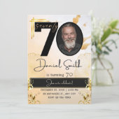 おもしろいカラフル誕生日招待状 – 完全 招待状 (スタンド正面)