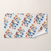 おもしろいカラフル踊り バスタオルセット (ハンドタオル)