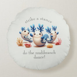 おもしろいカラフル踊り ラウンドクッション