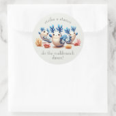 おもしろいカラフル踊り ラウンドシール (バッグ)