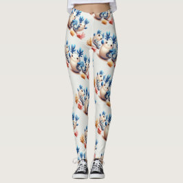 おもしろいカラフル踊り レギンス