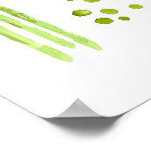 おもしろいカラフル野菜ウォーターカラーキッチン ポスター (角)