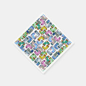 おもしろいカラフル靴型 スタンダードカクテルナプキン (角)