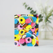 おもしろいカラフル飴 ポストカード (スタンド正面)