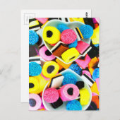 おもしろいカラフル飴 ポストカード (正面/裏面)