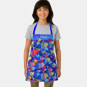おもしろいカラフル魚アールデコエプロン エプロン (インサイチュ)