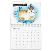 おもしろいカラフル2023図解入りの、写真付きの Catカレンダー カレンダー (3月 2027)