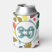 おもしろいカラフル30歳の誕生日名前をカスタムする 缶クーラー (缶正面)