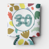 おもしろいカラフル30歳の誕生日名前をカスタムする 缶クーラー (正面)