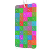 おもしろいカラフル&デイジースクウェア、抽象芸術フローラアート カーエアーフレッシュナー (左)