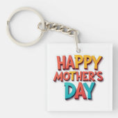 おもしろいカラフル&ハッピーマザーズデイギフト キーホルダー (正面)