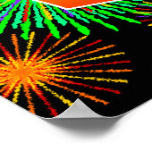 おもしろいカラフル、レインボースペクトル「メリークリスマス！」 ポスター (角)