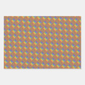 おもしろいカラフル、レインボースペクトル「メリークリスマス!」 ラッピングペーパーシート (正面3)