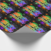 おもしろいカラフル、レインボースペクトル「メリークリスマス！」 ラッピングペーパー (角)