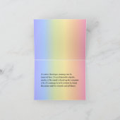 おもしろいカラフル、レインボー見て「ありがとう！」 カード (内部)
