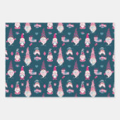 おもしろいカラフル、格言、キスのクリスマス ラッピングペーパーシート (正面3)