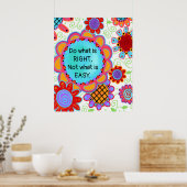 おもしろいカラフル「正しいことをする」教室 ポスター (キッチン)