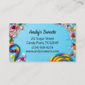 おもしろいカラフル・菓子店スイーツ店 名刺 (裏面)