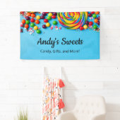 おもしろいカラフル・菓子店スイーツ店 横断幕 (インサイチュ)