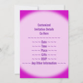 おもしろいカラフル、誕生日パーティーの招待 招待状 (裏面)