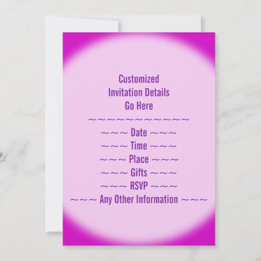 おもしろいカラフル、誕生日パーティーの招待 招待状 (裏面)