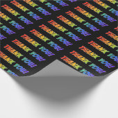 おもしろいカラフル、鮮やかレインボー見て「ありがとう!」 ラッピングペーパー (角)