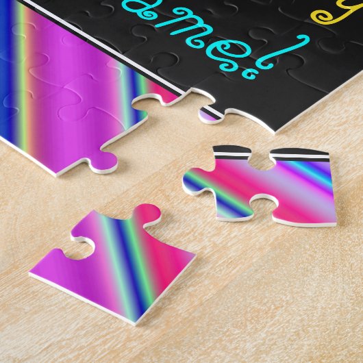 おもしろいカラフル、30お洒落歳の誕生日パズル ジグソーパズル (側面)