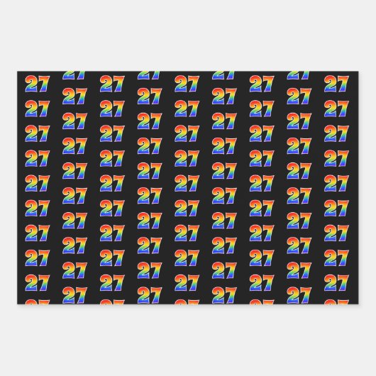 おもしろいカラフル, Rainbow Spectrum Pattern 27イベント# ラッピングペーパーシート (正面)