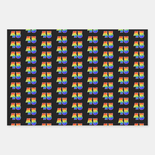 おもしろいカラフル, Rainbow Spectrum Pattern 45イベント# ラッピングペーパーシート (正面)