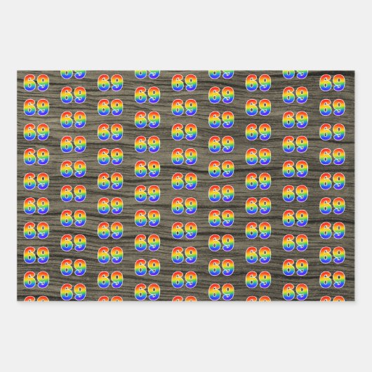 おもしろいカラフル, Rainbow Spectrum Pattern 69イベント# ラッピングペーパーシート (正面2)